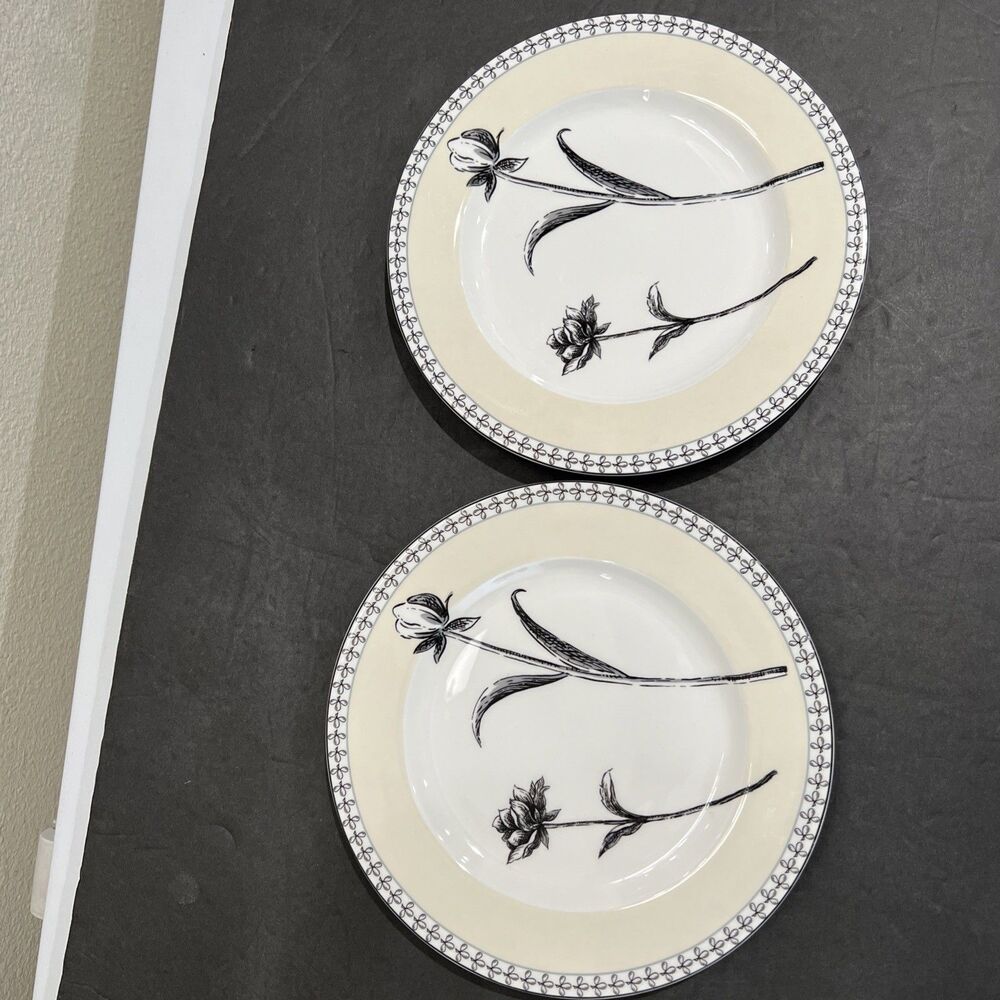 Charter Club Tuilleries Tan Salad Plate Lot Of 2
